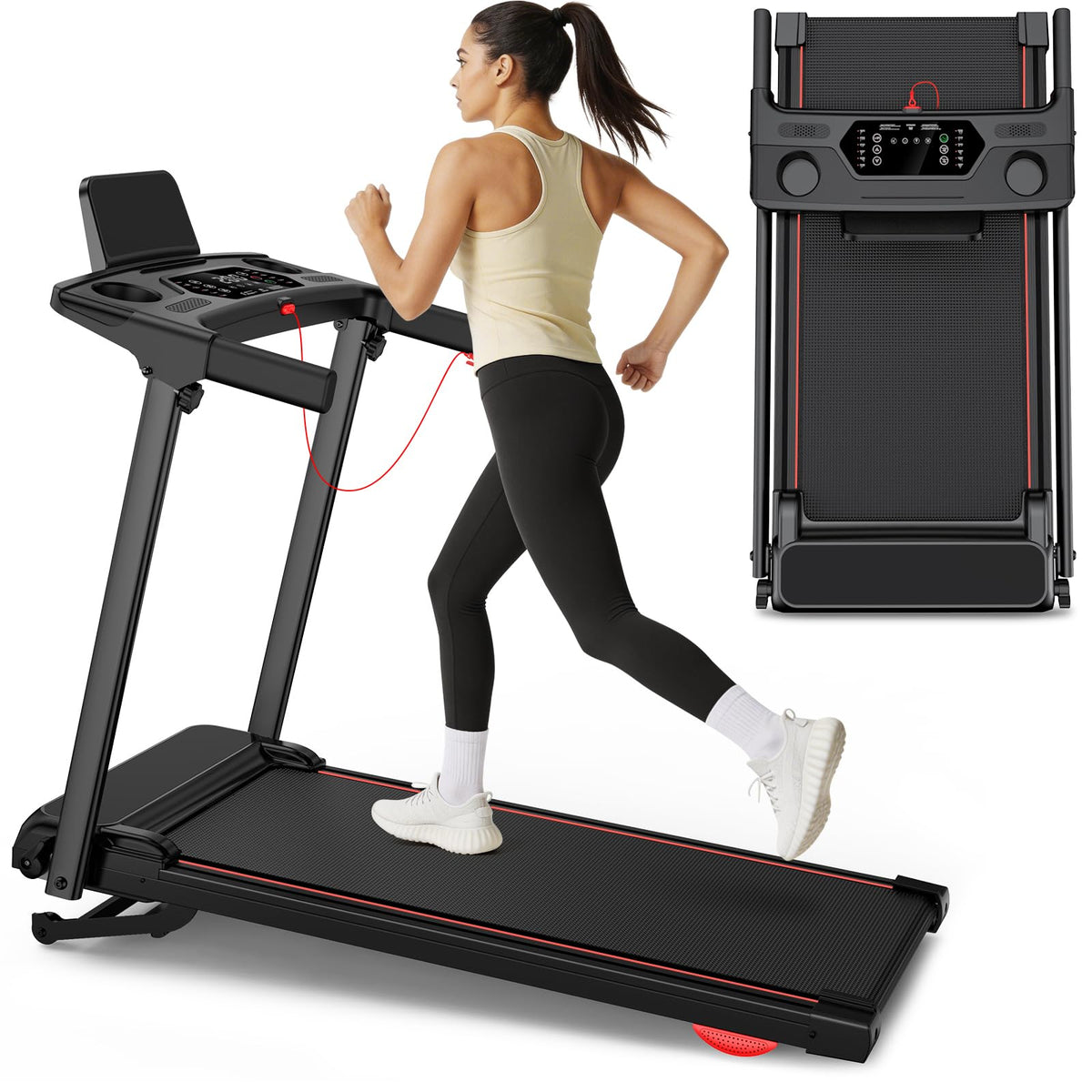 Walking Pad Treadmill with 15% Auto Incline – Foldable, 3.0HP Motor, 350 lbs Capacity, Compact for Home