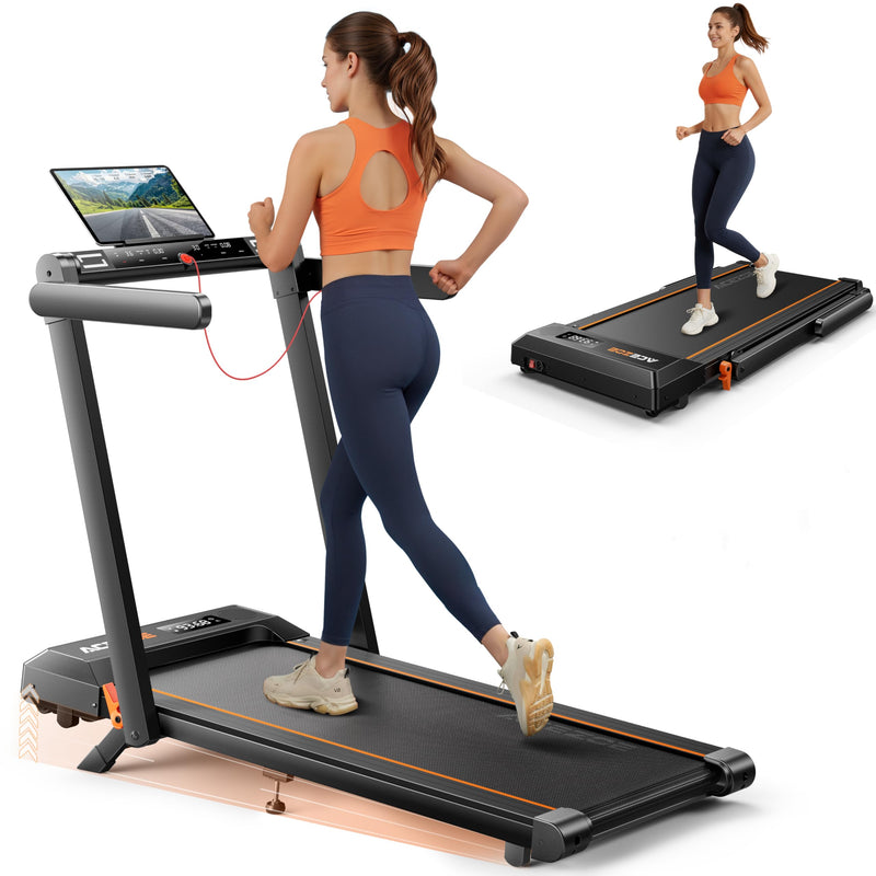 Foldable Treadmill with 10% Incline, Bluetooth & App Control – Under Desk Walking Pad, 2.5HP Motor, 300 lbs Capacity