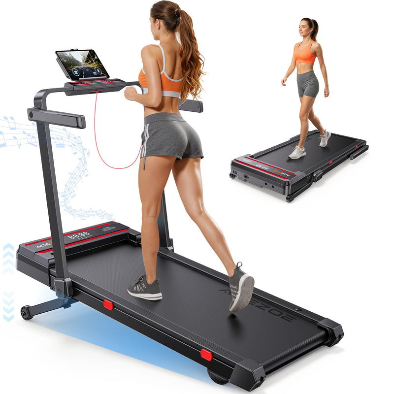 Foldable Walking Pad Treadmill with 15% Incline, 3.0 HP Motor & Remote Control - Under Desk Treadmill
